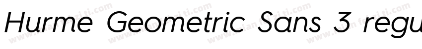Hurme Geometric Sans 3 regular字体转换